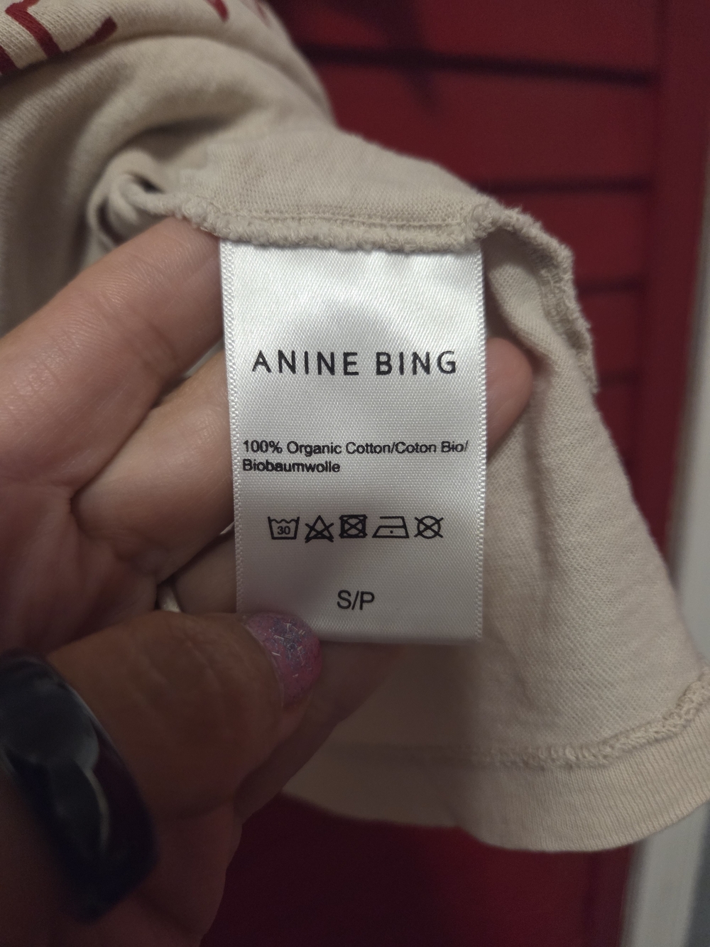 ANINE BING Beige Tiger Graphic Tee - Picture 4 of 4